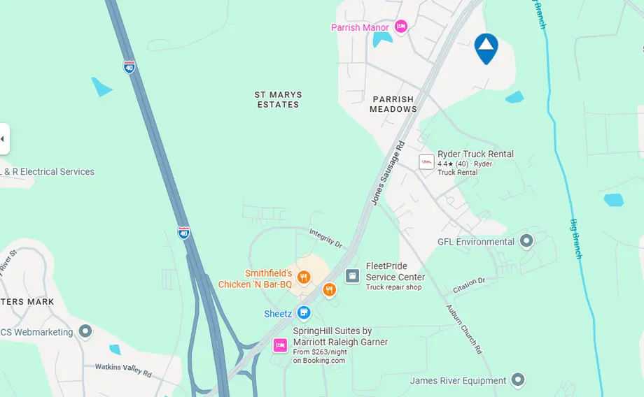 Metal-Supermarkets-Raleigh-(South)-Map